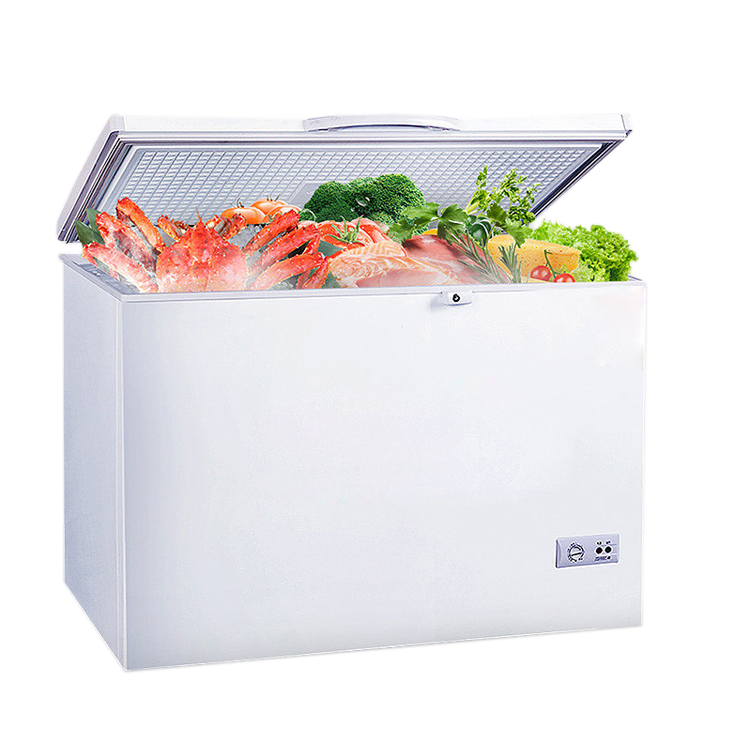 Household Mini size fridge Top Open Single Door deep chest freezer with lock ice cream storage refrigerator