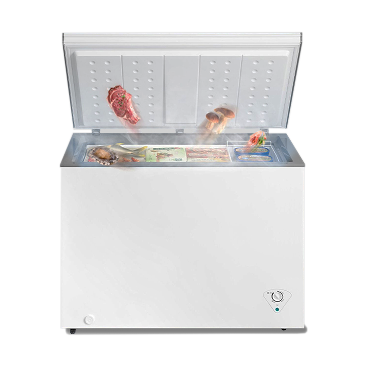 Household Mini size fridge Top Open Single Door deep chest freezer with lock ice cream storage refrigerator