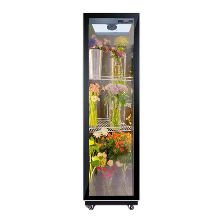 Commercial Single Door Flower Refrigerator Display Cabinet Floral Cooler for Flowers Fresh Keeping Showcase