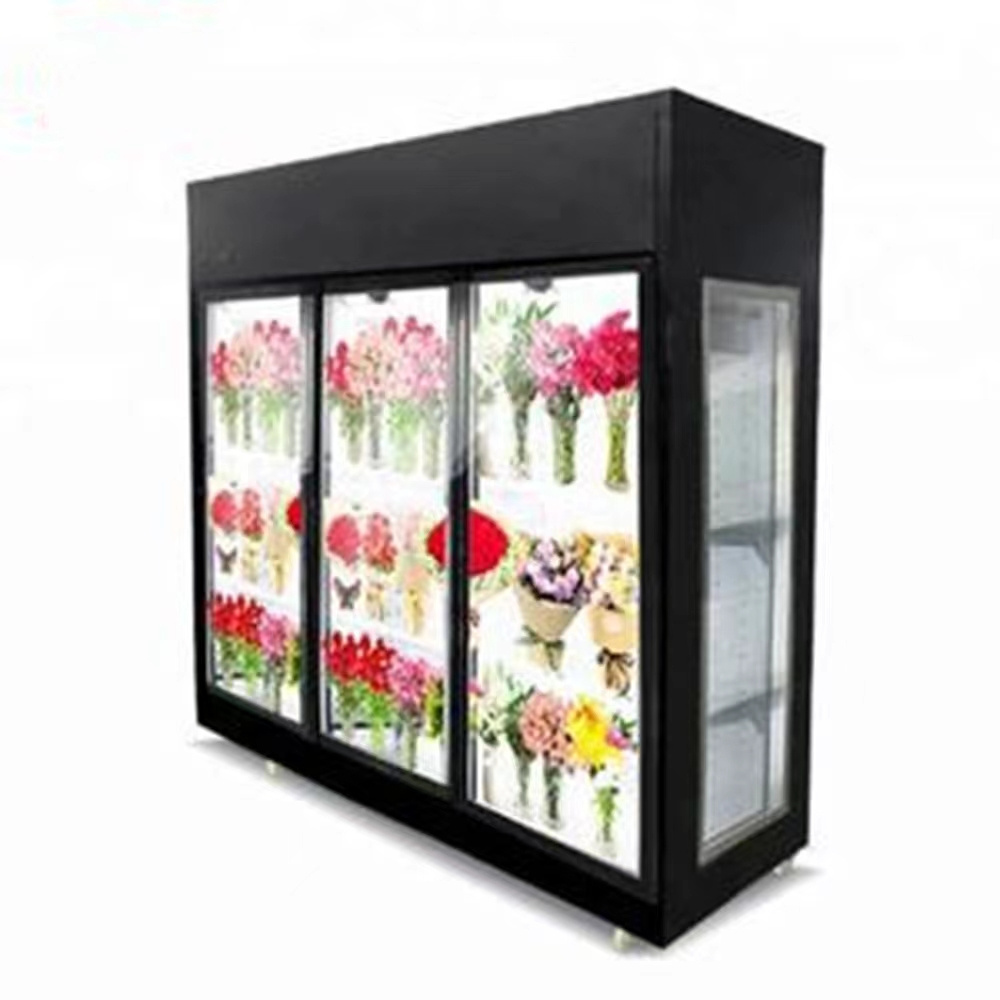 flower display freezers upright refrigerator 3 door refrigerated display cabinets used flower fridge