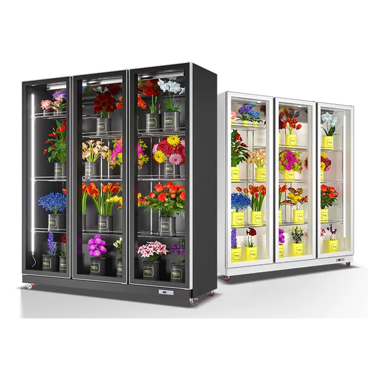 Commercial Single Door Flower Refrigerator Display Cabinet Floral Cooler for Flowers Fresh Keeping Showcase