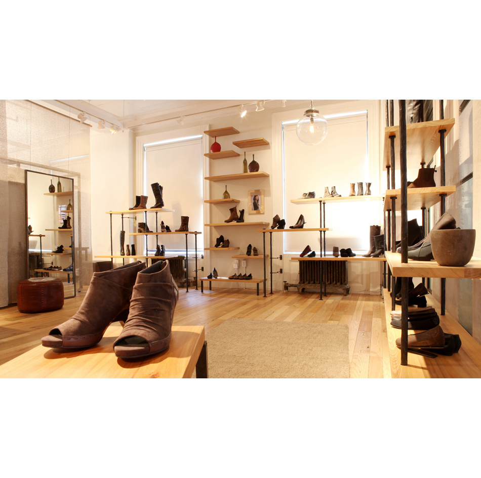 Shoes shop creative display top quality free standing sport shoes display wall furniture