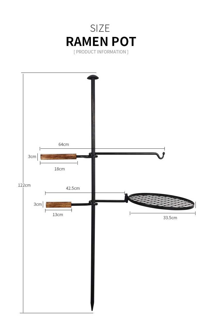 Fire Pit Grill Adjustable Swivel Campfire Grill Heavy Duty BBQ Steel Grate, Over Fire Camping Grill for Outdoor Barbecue