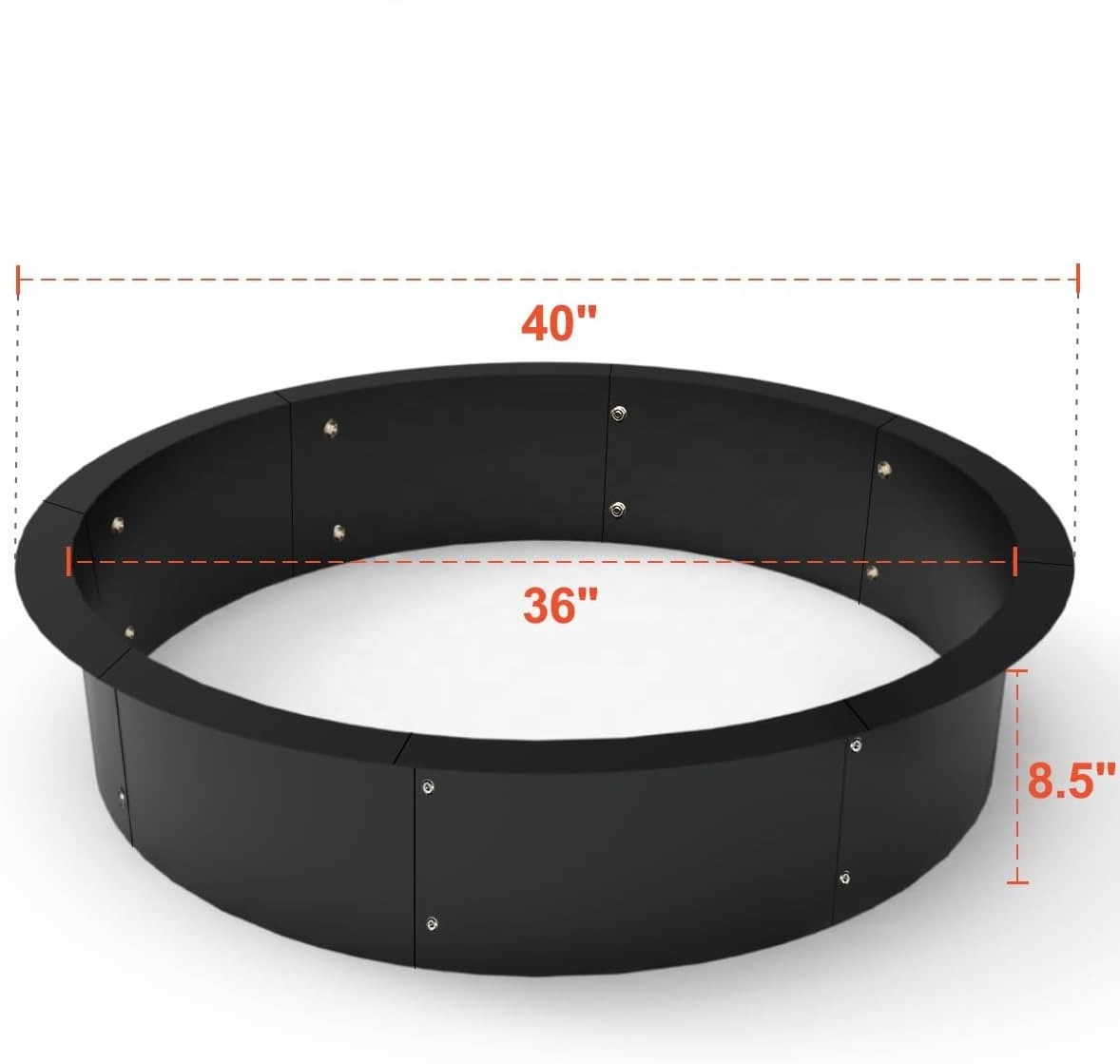 Wholesale Supply Portable Fire Pit  DIY Campfire Ring Heavy Duty Solid Steel Fire Pit Ring for Indoor Outdoor