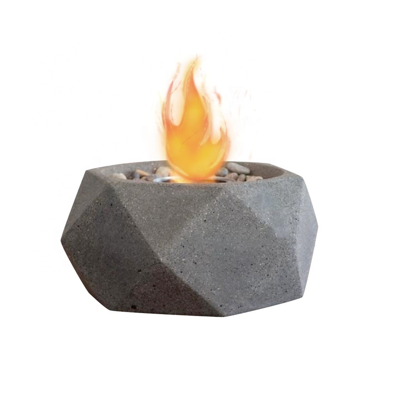 Table Top Firepit for Smore or Outside Patio Decor Smokeless Mini Fire Pits Concrete Smores Maker