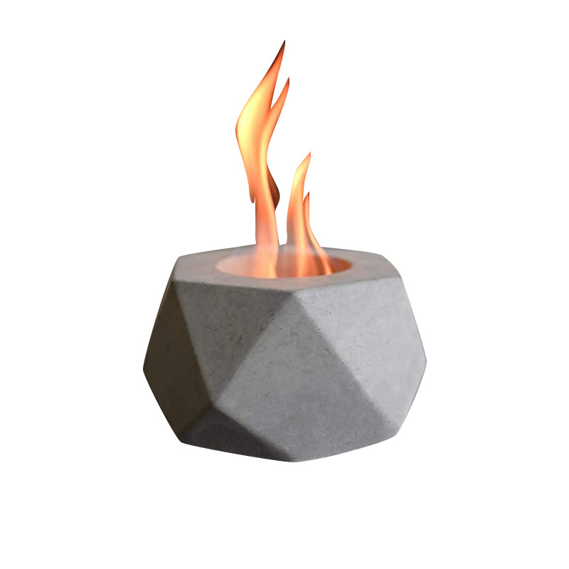 Concrete Tabletop Alcohol Fireplace Fire Pit for Christmas Gift Indoor Present