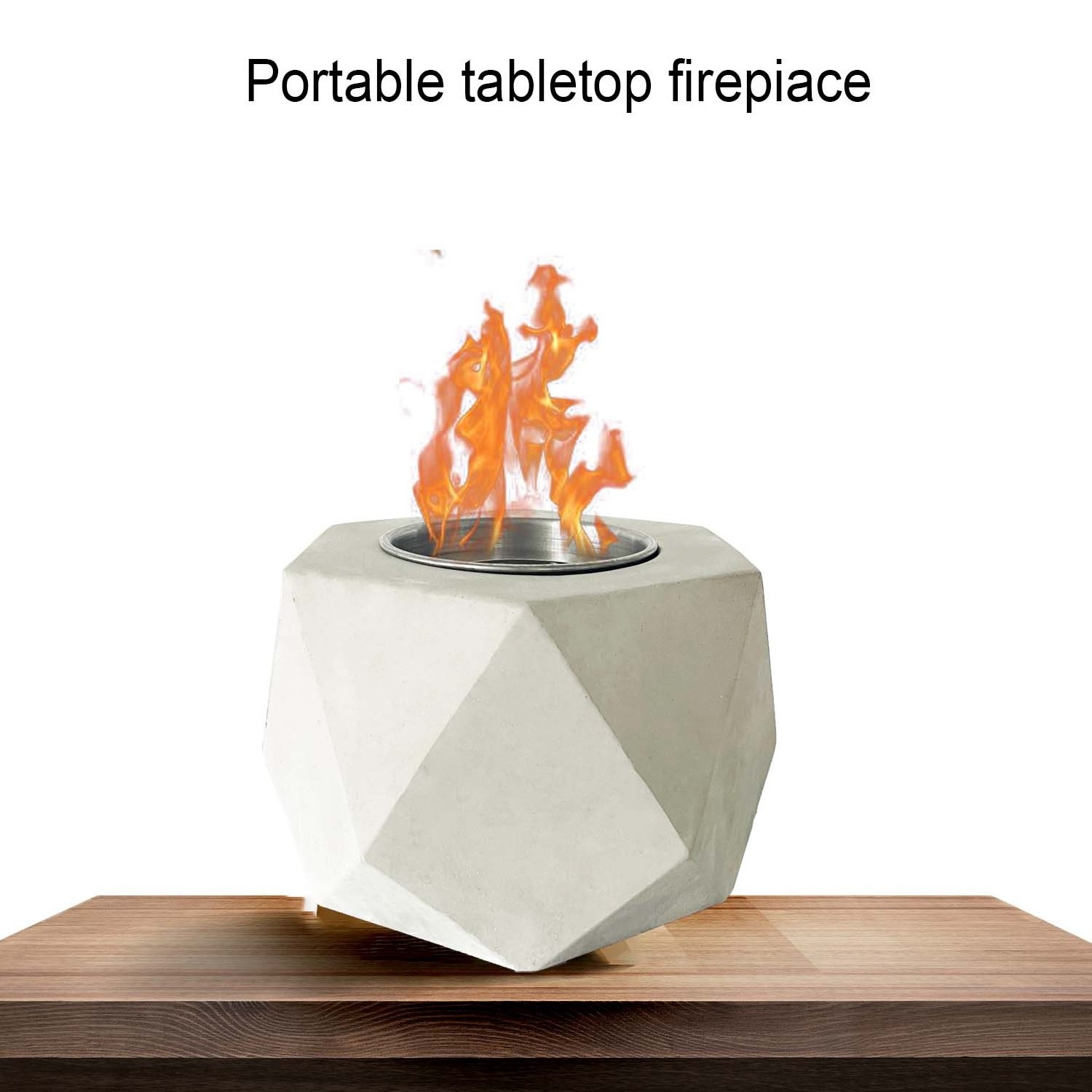 Mini Tabletop Ethanol Fireplace Table Top Fire Pit Bowl Desktop Bio Fuel Fireplace Smores Maker Portable Tabletop Fire Pit