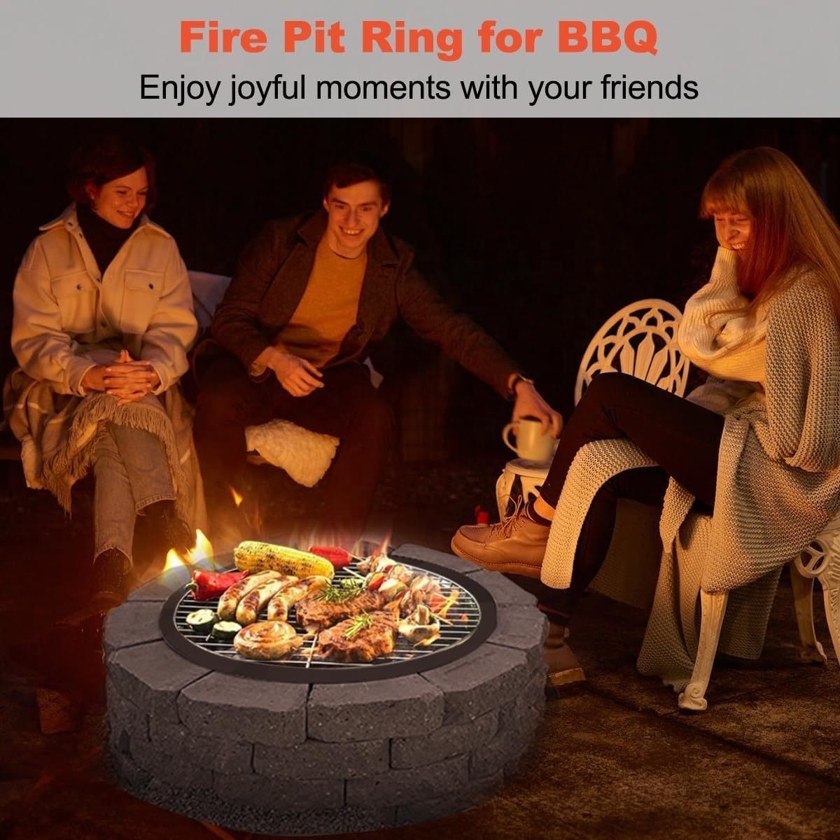 Wholesale Supply Portable Fire Pit  DIY Campfire Ring Heavy Duty Solid Steel Fire Pit Ring for Indoor Outdoor