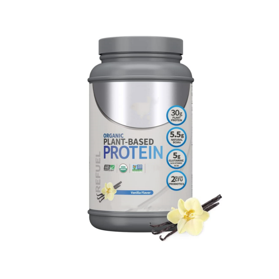 Organic Vegan Sport Protein Powder, Vanilla - Probiotics, BCAAs, 30g Plant Protein for Premium Post Workout Recovery