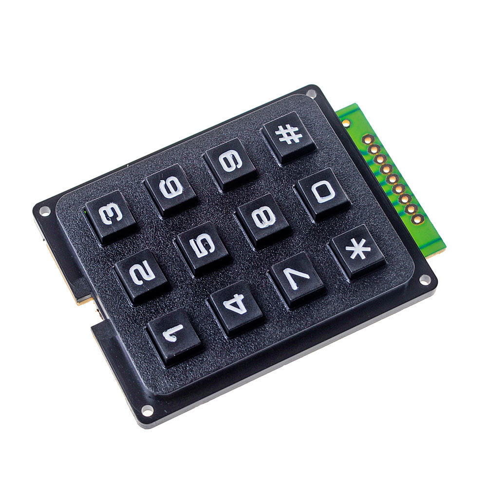 3x4 Matrix Keyboard Module 4*3 Matrix Array Keypad Module 12 Keys Button Switch for DIY