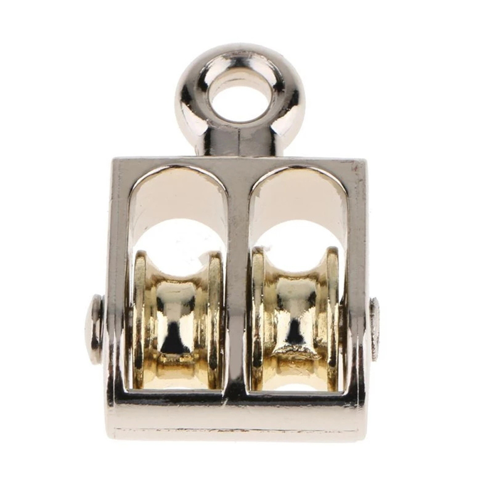 36/52/75mm Metal Sheave Zinc Alloy Fixed Pulley Crown Block And Tackle Lifting Wheel Mini Single/Double Pulley For DIY