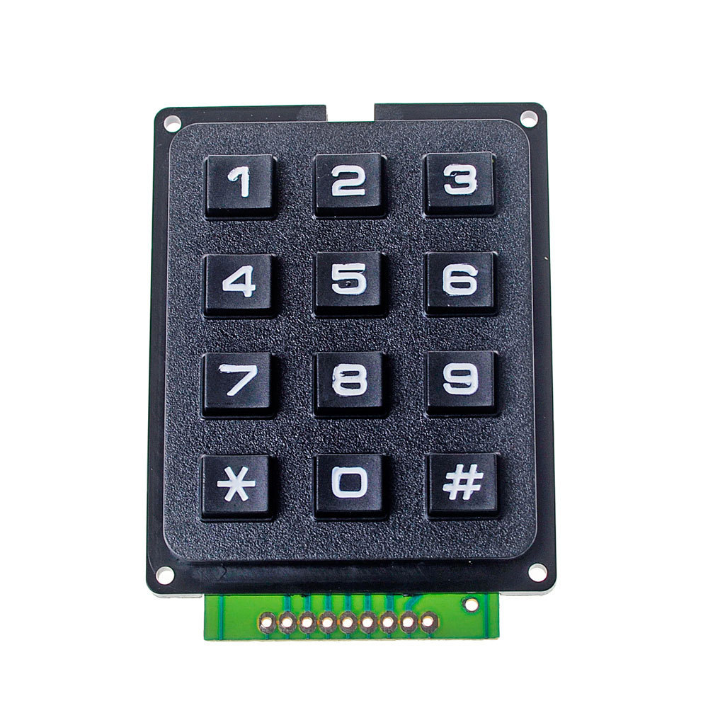 3x4 Matrix Keyboard Module 4*3 Matrix Array Keypad Module 12 Keys Button Switch for DIY