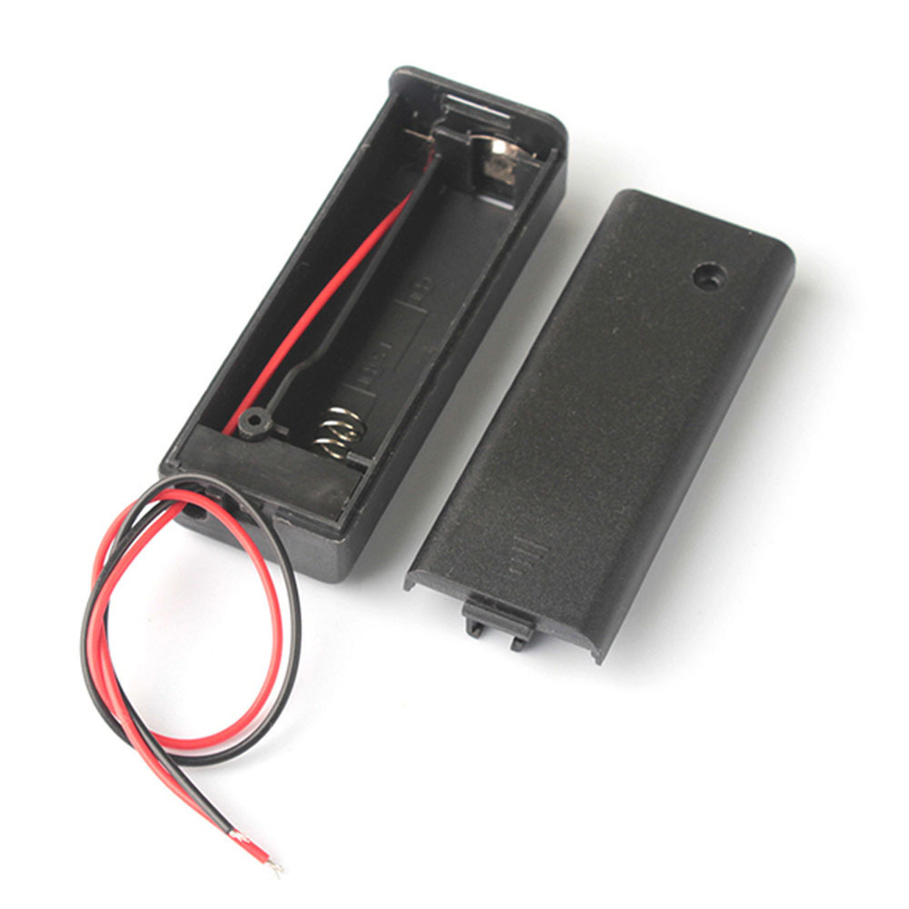 1 Slot AA Battery Holder AA Battery Box 1.5V Battery Case With Switch + Cover and Cable