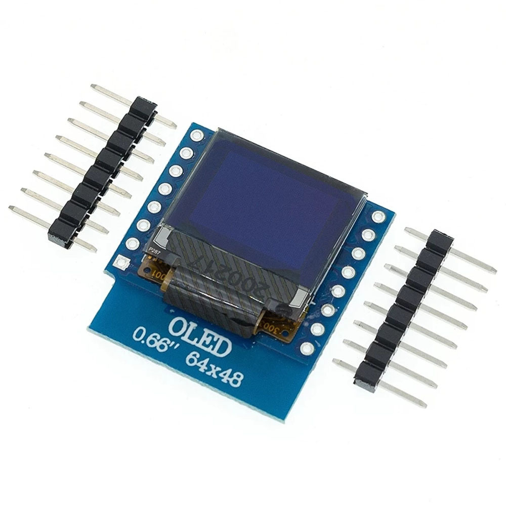 0.66 Inch OLED LCD Display Module Shield Compatible for WEMOS D1 MINI ESP32 64x48 0.66 inch Display 0.66