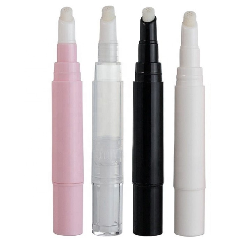 Wholesales 5ml Lip Gloss Tube Pink White Concealer Cuticle Oil Twist Pen Makeup Empty Cosmetic Twist Pen with Brush Applicator