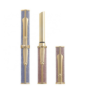 NEW Luxury Lipstick Tubes Blue Pink Sheepskin Rhinestone Glitter Lip Stick Case Filling Directly 6.5mm Empty Lipstick Packaging