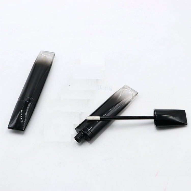 5ML Gradient Black Oblate Shaped Makeup Packaging Empty Lip Gloss Tube Container