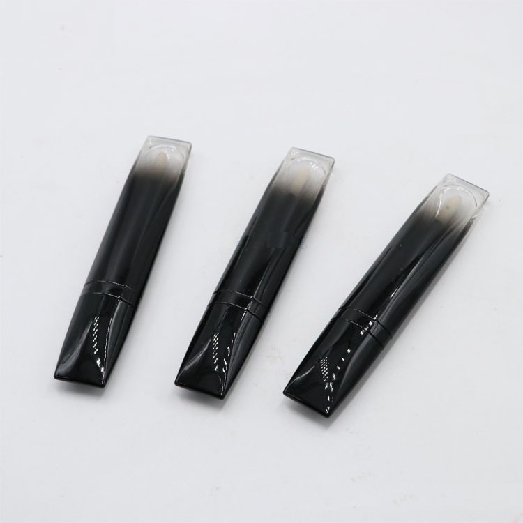 5ML Gradient Black Oblate Shaped Makeup Packaging Empty Lip Gloss Tube Container