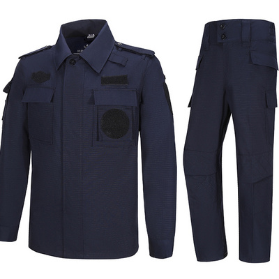 Double Safe Short Sleeve Security Uniform Suit Wholesale Custom Black Security Clothing Security Guard Uniforms