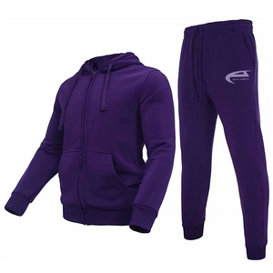 Purple Tracksuit Men's , Track Jackets and Pants 2 Piece Outfit Gym Training Suits Sportswear Sets