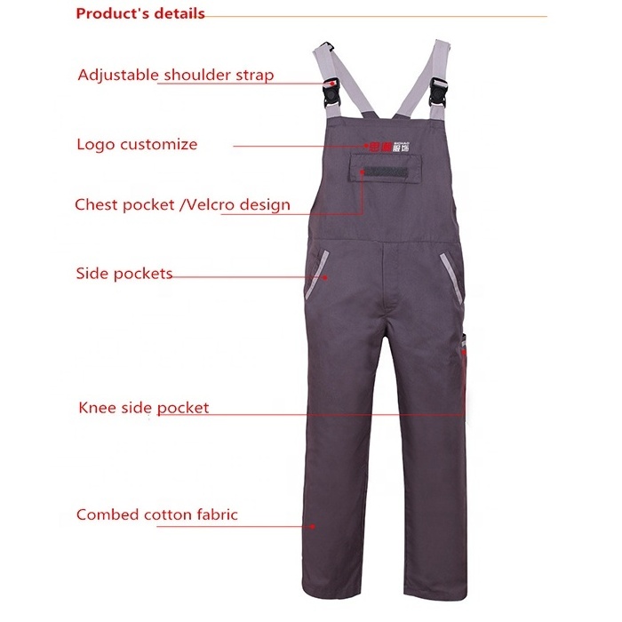 tooling jumpsuit men's wear-resistant auto machine repair engineering construction suspender working bib pants