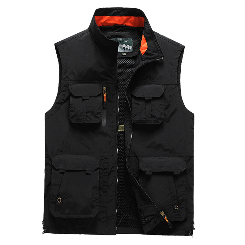 Summer Men Fishing Unloading Tactical Outdoor Vests Man Photographer Waistcoat Mesh Work Sleeveless Jacket Multi-pocket Vest