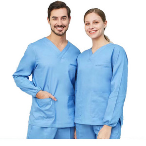 Zipper Neck Scrubs Double Pocketed Top Jogging Suit Dentist Clinic Hospital School Hotel Aesthetic Nurse Uniform