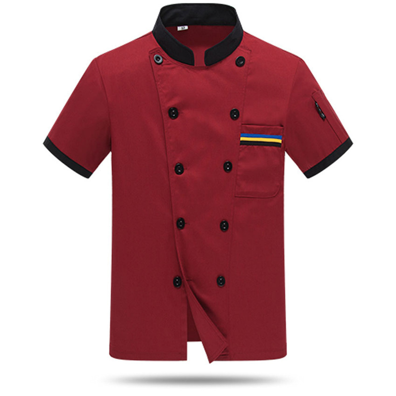 logo printing Professional Restaurant uniform designs Cook executive italian chef uniform