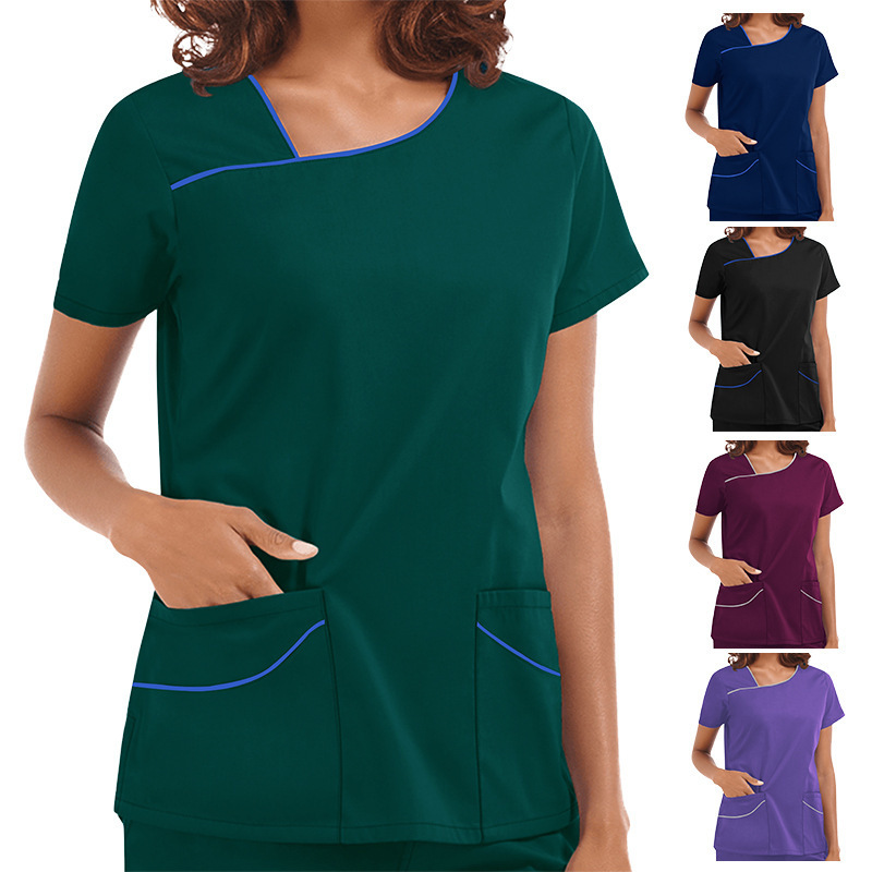 Short-Sleeved Hand-wash Clothing Female Skin Management Uniform Nurse-surgeon Elasticity Clothing Uniform