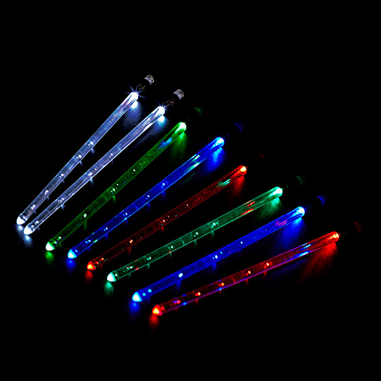 Drum Sticks Light Up Drum Sticks For Adults Lighted LED Rechargeable 15 Color Changing Glowing Drummer Plastic Drum Stick