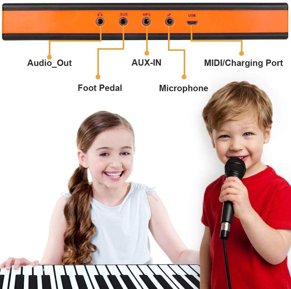 Suitable for adult music instruments musical flexible usb roll-up piano 88-key