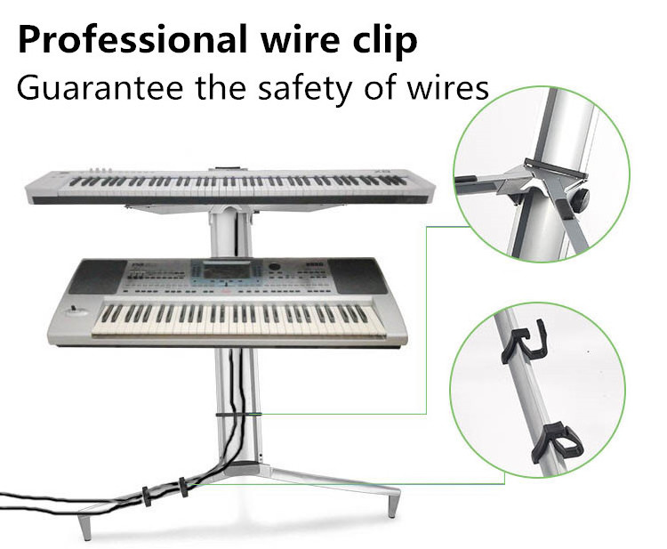 Aluminium keyboard piano professional spider stand music keyboard with music stand and microphone holder