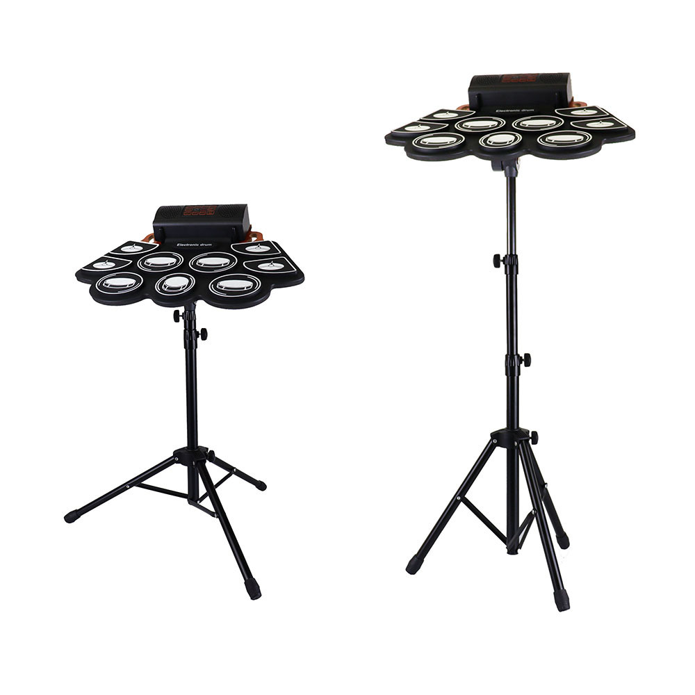 Electric Drum Set With 9 Thickened Practice Drum Pad Roll Up Electronic Drum Kit With Build in Speaker