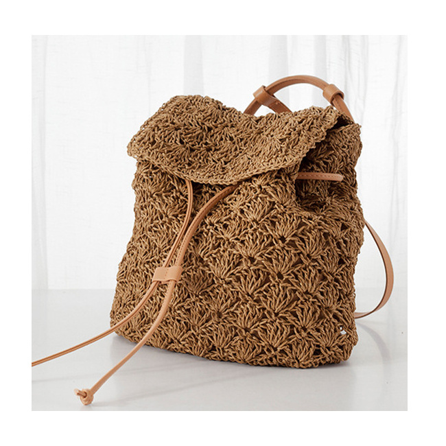 Fashion Bag For Ladies  Holiday Backpack Woven Straw bag Beach Handmade