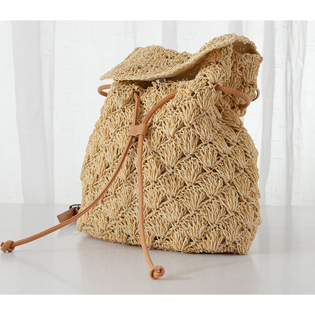 Fashion Bag For Ladies  Holiday Backpack Woven Straw bag Beach Handmade