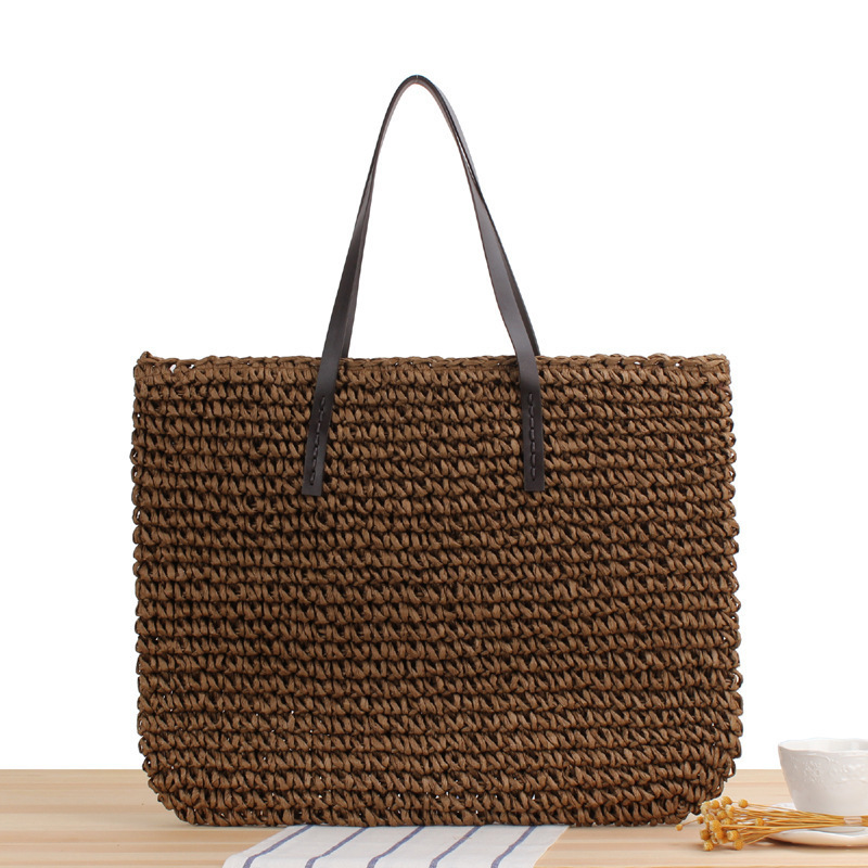 Wholesale paper straw bag summer daily life fashion beach shoulder bag