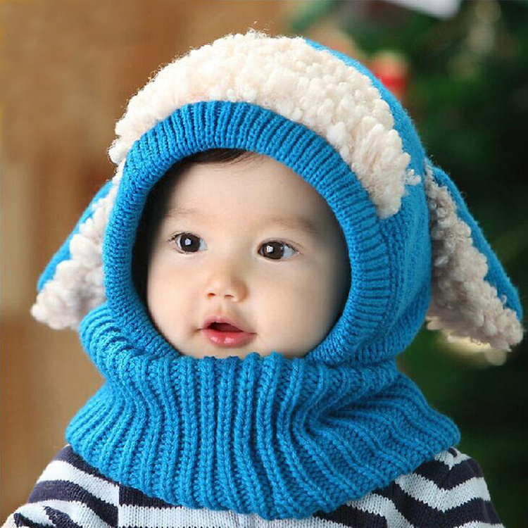 Children Hats Fall Winter Cute Rabbit Ears Baby Keep Warm Knitted Hat