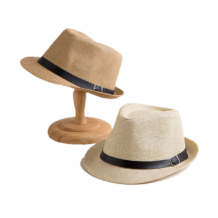 suppliers mexico men luxury plain color straw fedora panama hat women wide prim fedora hat xxl with black belt dropshipping