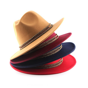 suppliers mexico men luxury colorful plain fedora hat panama hat women vintage large wool felt fedora hat xxl dropshipping