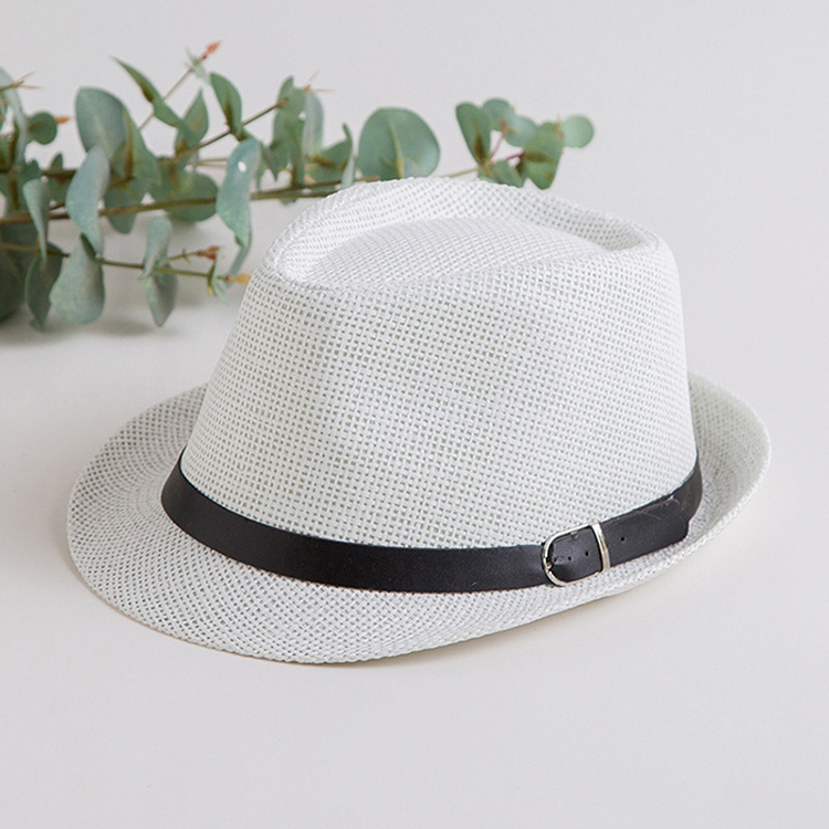 suppliers mexico men luxury plain color straw fedora panama hat women wide prim fedora hat xxl with black belt dropshipping