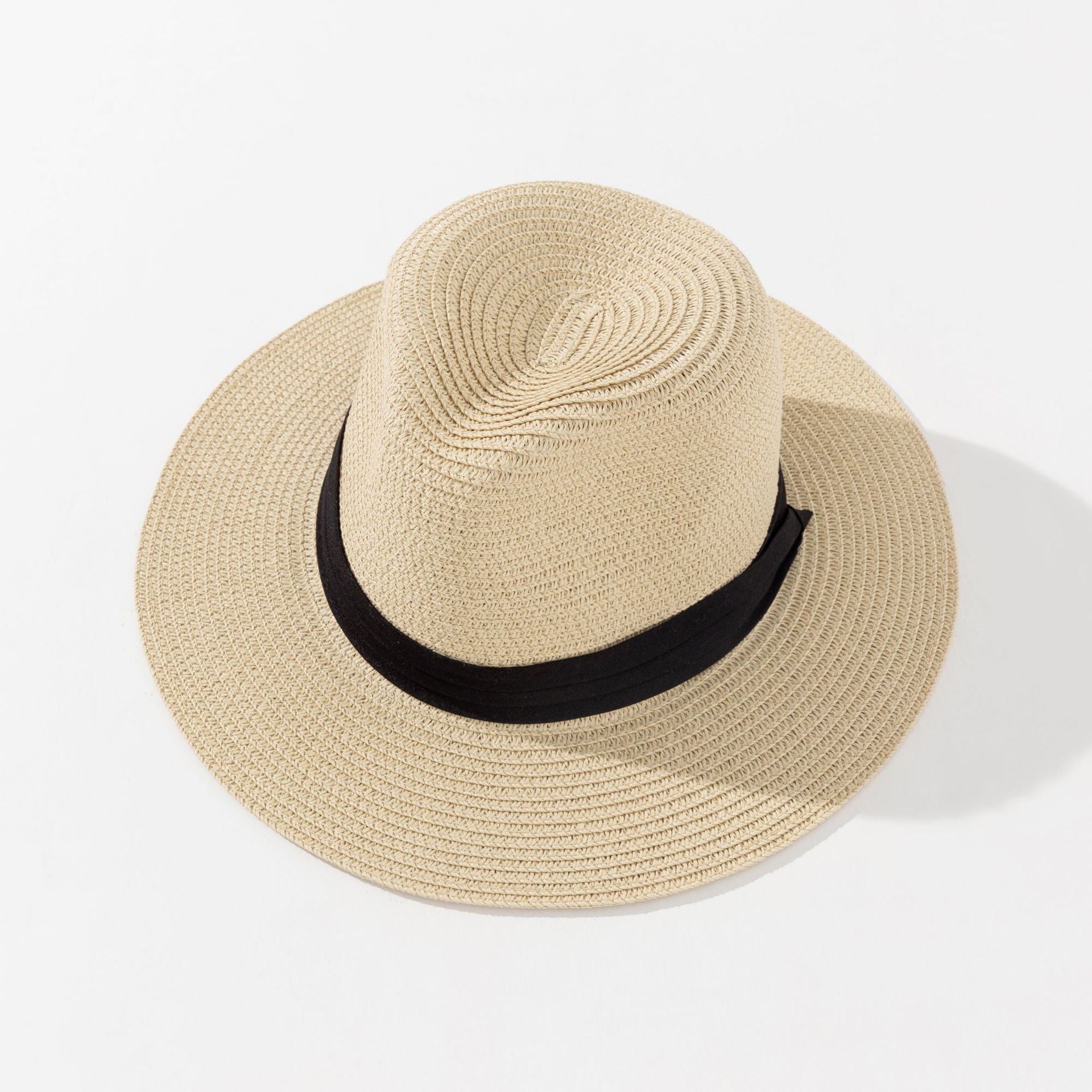 Wholesale beach panama hats custom summer women men bulk paper straw hat