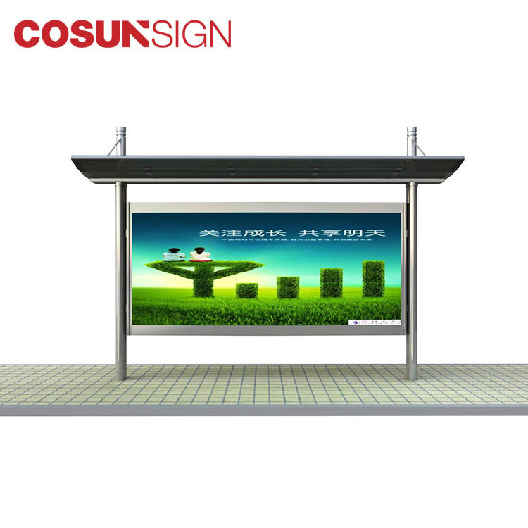 Prefab Metal Solar Bus Stop Shelter OEM Design Solar Bus Stop Shelter Modular Metal Solar Bus Stop Shelter