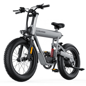 UK US EU Warehouse COSWHEEL T20 1000W 20x4 Inch Fat Tire Bike 7-speed Dual Full Suspension Electric Mountain Bike Road e-Bike