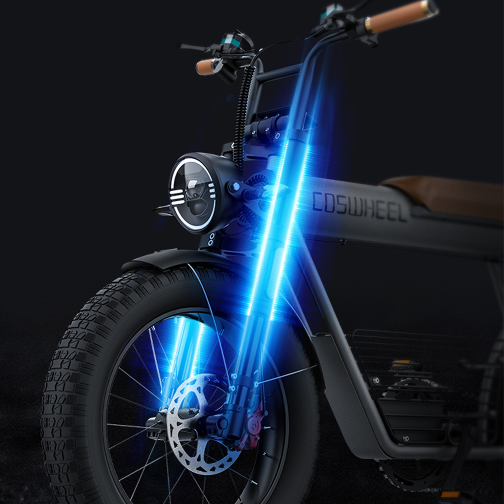 Coswheel CT20 Electric Hybrid Bike Fashion 20 Inch 26 Inch 1500w 750w 1000w Motor Motorized Fat Bike Beach Electric Chopper Bike