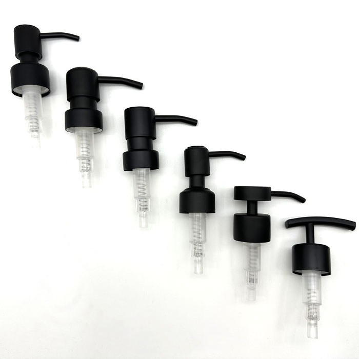 28mm 24mm black matte 304 stainless steel metal lotion pump soap dispenser  bathroom cosmetic liquid soap Dispenser Pump