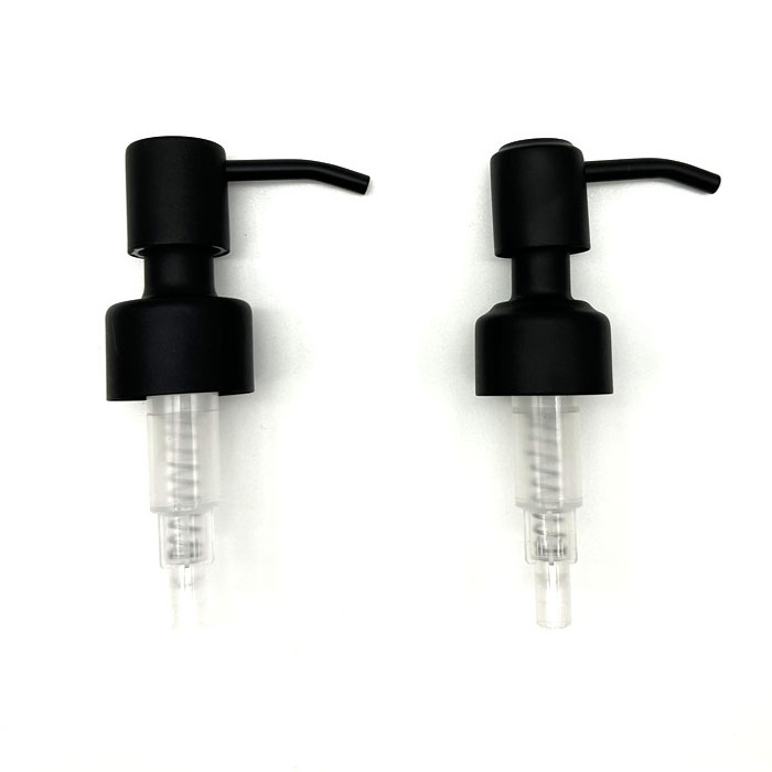 28mm 24mm black matte 304 stainless steel metal lotion pump soap dispenser  bathroom cosmetic liquid soap Dispenser Pump