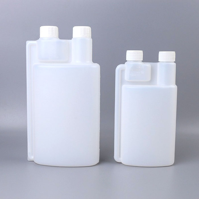 28/410  HDPE Plastic Dispenser Double Dosing Twin Neck Bottle Plastic Dual Chamber Bottle