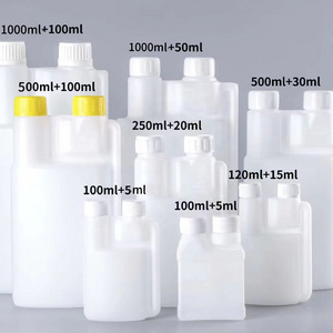 28/410  HDPE Plastic Dispenser Double Dosing Twin Neck Bottle Plastic Dual Chamber Bottle