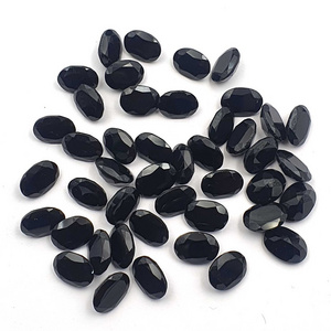 Natural Black Onyx Oval Cut Loose Calibrated Gemstones Wholesale Factory Price Per Carat Stones for Jewelry Making Online