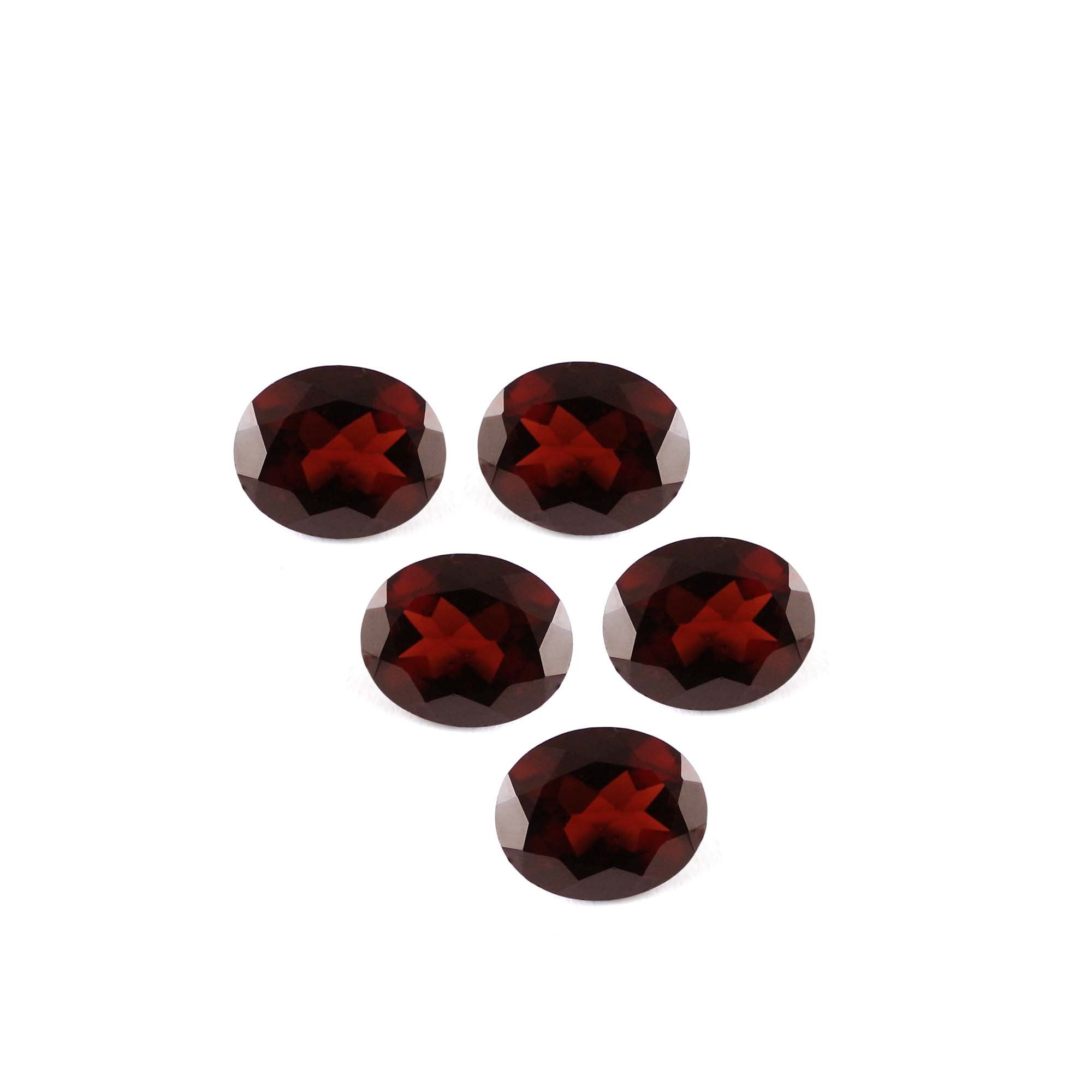 Natural Red Mozambique Garnet Gemstone Oval Shape Handmade Faceted Oval Cut Loose Stone For Jewelry Making